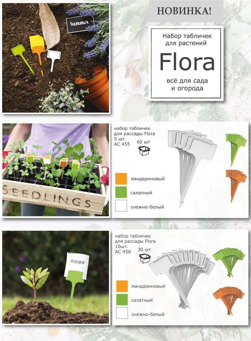 Набор табличек Flora